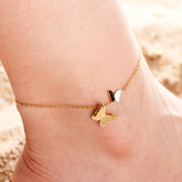 Adjustable Women’s Gold Butterfly Anklet - Glöd of Sweden