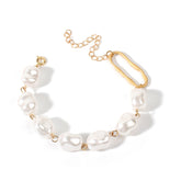 Golden Baroque Pearl Bracelet for Women - Glöd of Sweden
