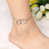 Elegant & Adjustable Heart Anklet for Women - Glöd of Sweden