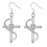 Silver Cross Earrings - Glöd of Sweden