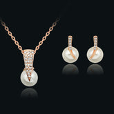 Explore Elegant Rhinestone Pearl Jewelry Set - Glöd of Sweden