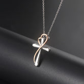 Heart Cross Necklace - Glöd of Sweden