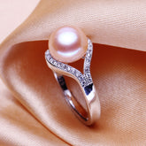 925 Silver Freshwater Pearl Ring for Women - Glöd of Sweden