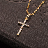 Retro Zircon Cross Necklace - Glöd of Sweden
