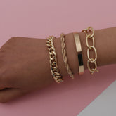 Four-piece Exaggerated Bracelet Set - Glöd of Sweden
