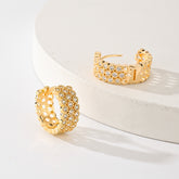 Golden Diamond Earrings - Glöd of Sweden