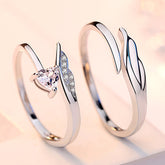 Adjustable Sterling Silver Cupid Couple Rings - Glöd of Sweden