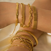 Gold-Plated Stainless Steel Bracelet for Women - Glöd of Sweden