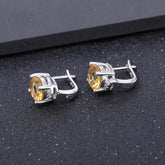 Natural Citrine Stud Earrings Fashion - Glöd of Sweden