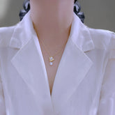 Woman Wearing High-Grade Freshwater Pearl Jewelry Set - Glöd of Sweden