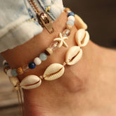 Layered Boho Beach Anklets for Women - Glöd of Sweden