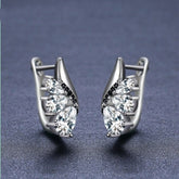 Wings Shaped Sterling Silver Zircon Earrings - Glöd of Sweden