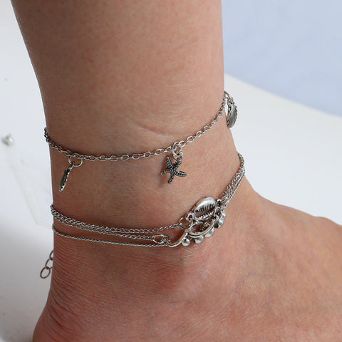 Personalized Starfish Pendant Beach Anklet