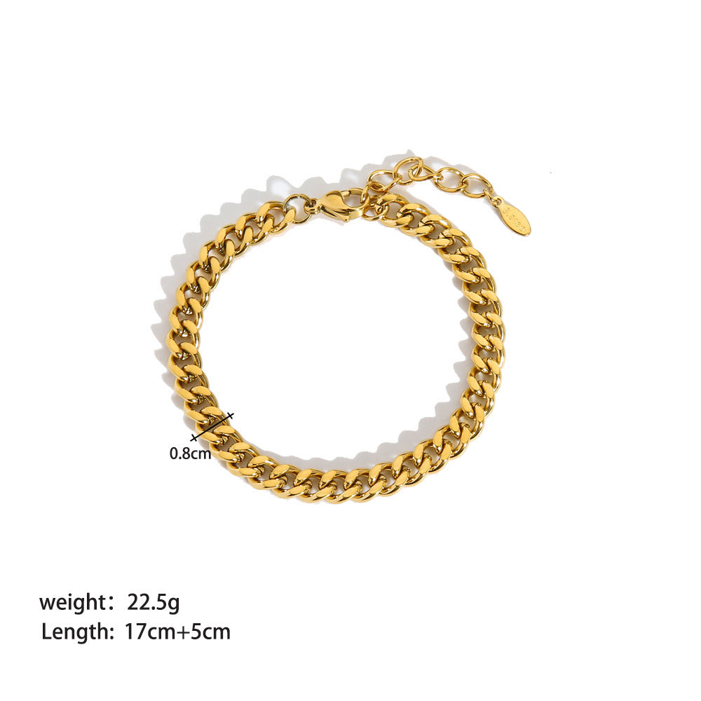 Weight & Length of Gold-Plated Stainless Steel Bracelet - Glöd of Sweden