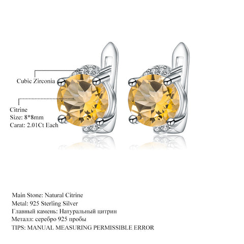 Feature of Citrine Stone Earrings - Glöd of Sweden