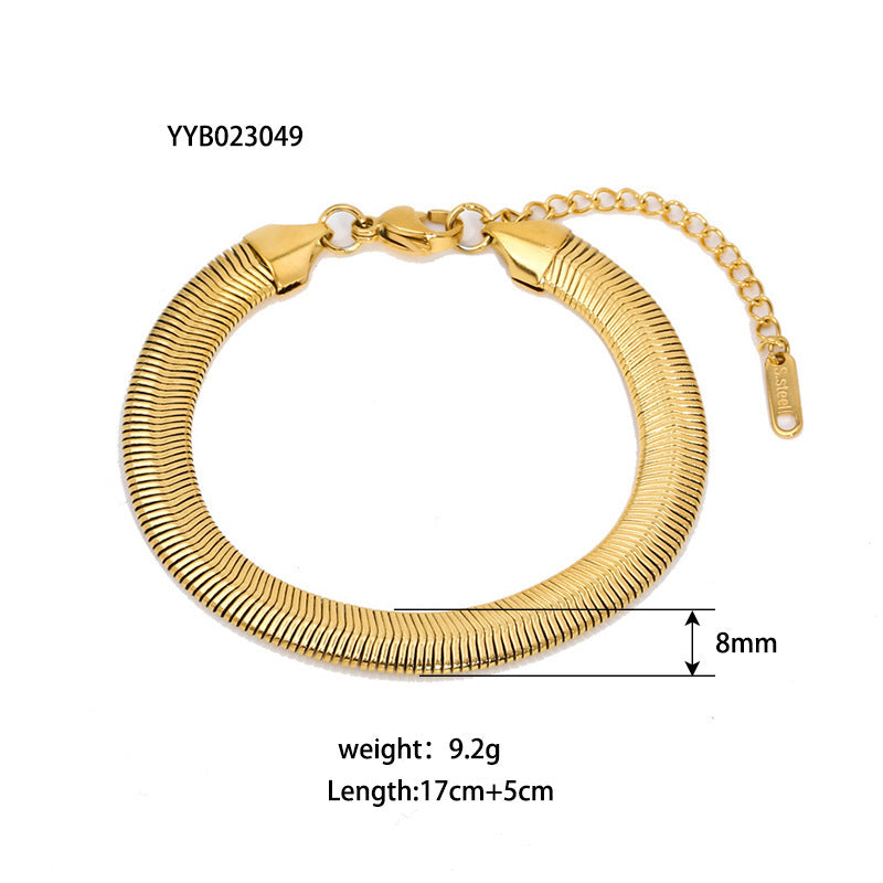 Weight & Length of Gold-Plated Stainless Steel Bracelet - Glöd of Sweden