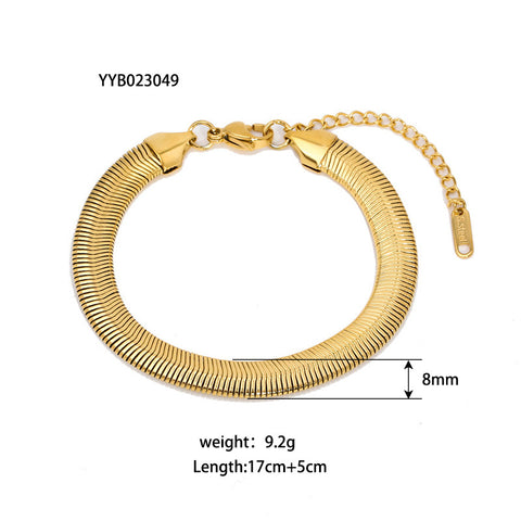 Weight & Length of Gold-Plated Stainless Steel Bracelet - Glöd of Sweden