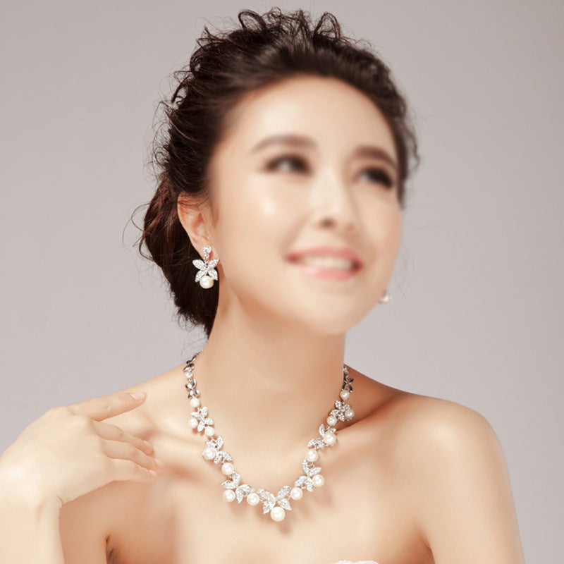 Korean Style Wedding Pearl Jewelry Set - Glöd of Sweden