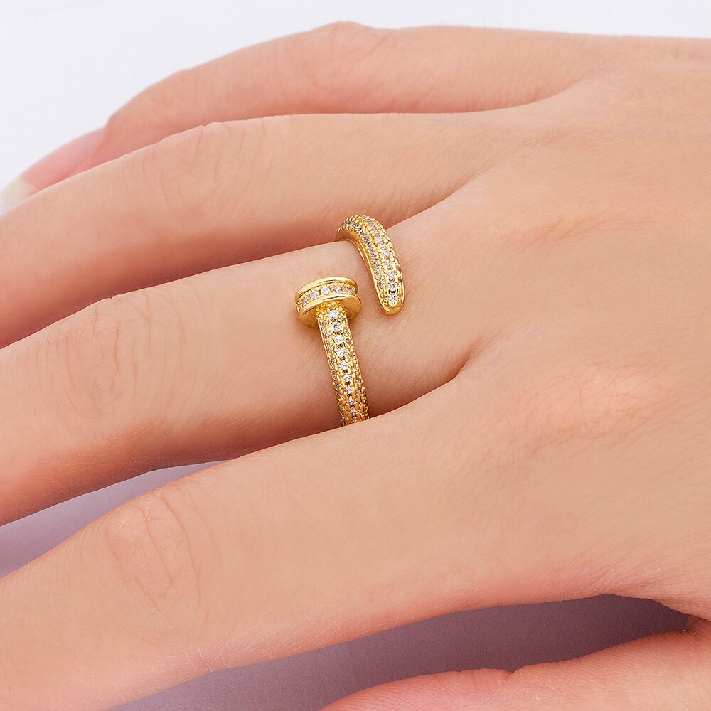 Two Golden Nail Rings - Glöd of Sweden