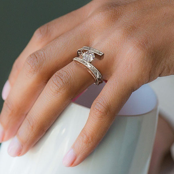 Geometric Women’s Zircon Ring - Glöd of Sweden