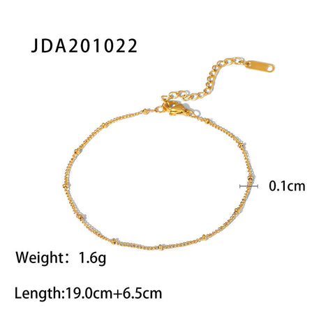 Size Details of Stainless Steel Anklet for Women - Glöd of Sweden