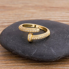 Two Golden Nail Rings - Glöd of Sweden