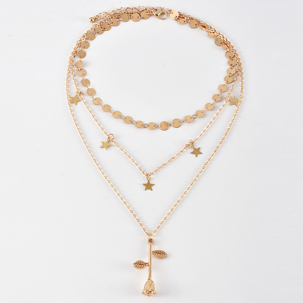 Elegant Women’s Rose Necklace - Glöd of Sweden