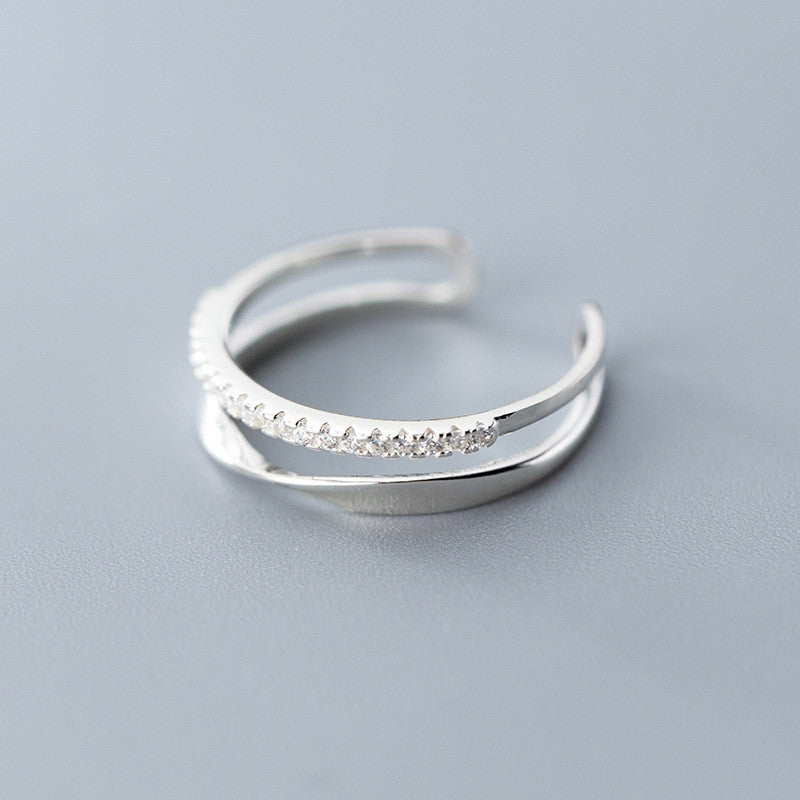 Sterling Silver Diamond Ring - Glöd of Sweden