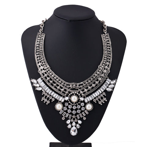 Elegant Alloy Crystal Necklace for Women - Glöd of Sweden