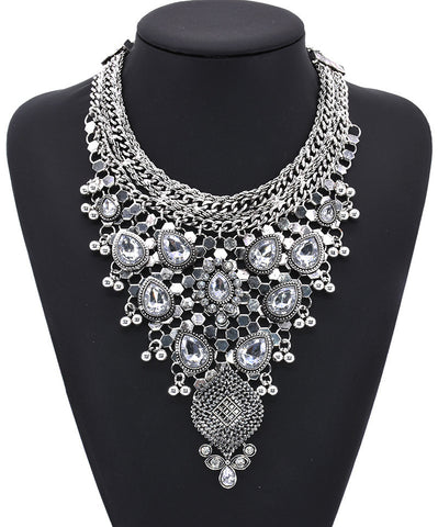 Elegant Alloy Crystal Necklace for Women - Glöd of Sweden