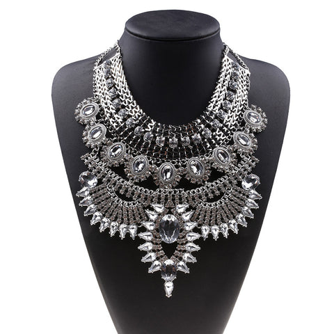 Elegant Alloy Crystal Necklace for Women - Glöd of Sweden