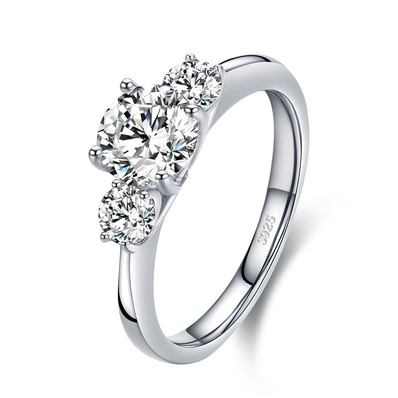 Sophisticated S925 Silver Zircon Ring For Women - Glöd of Sweden