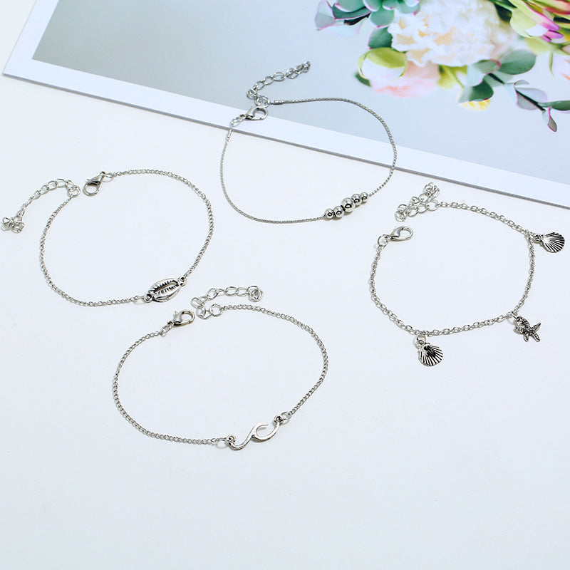Personalized Starfish Pendant Beach Anklet