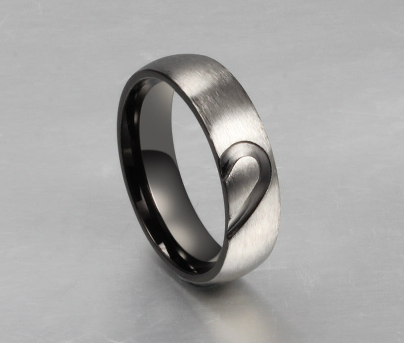 Heart-Shaped Design Couple Rings - Glöd of Sweden