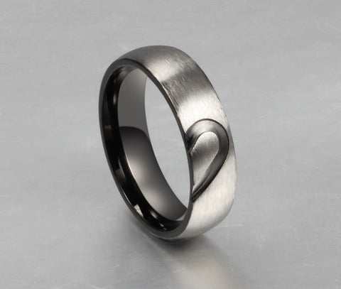 Heart-Shaped Design Couple Rings - Glöd of Sweden