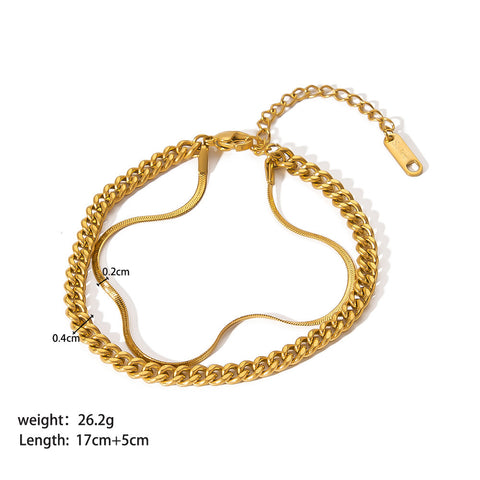 Weight & Length of Gold-Plated Stainless Steel Bracelet - Glöd of Sweden