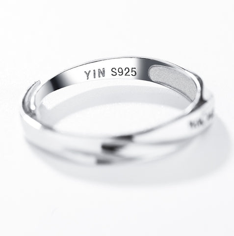 Adjustable 925 Sterling Silver Matching Rings for Couples - Glöd of Sweden