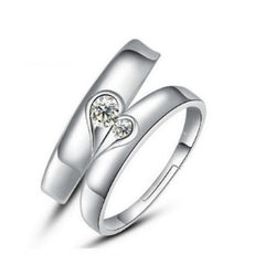 Silver Heart Diamond Rings - Glöd of Sweden