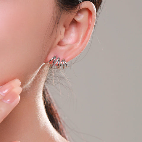 Silver Stud Earrings For Women - Glöd of Sweden
