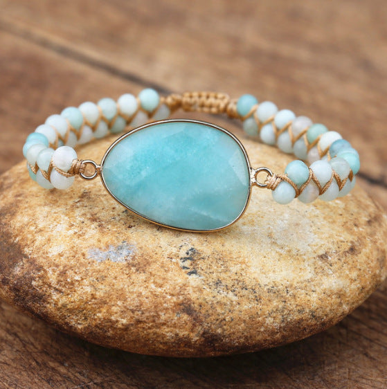 Stone Hand Woven Ladies Charm Bracelet