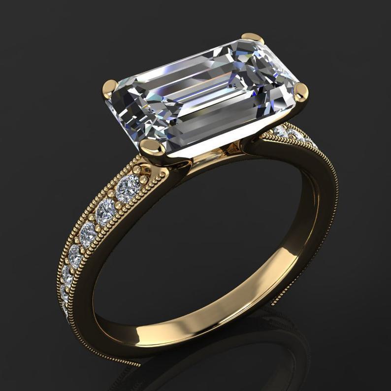 Wedding & Engagement Style Gold Diamond Ring - Glöd of Sweden