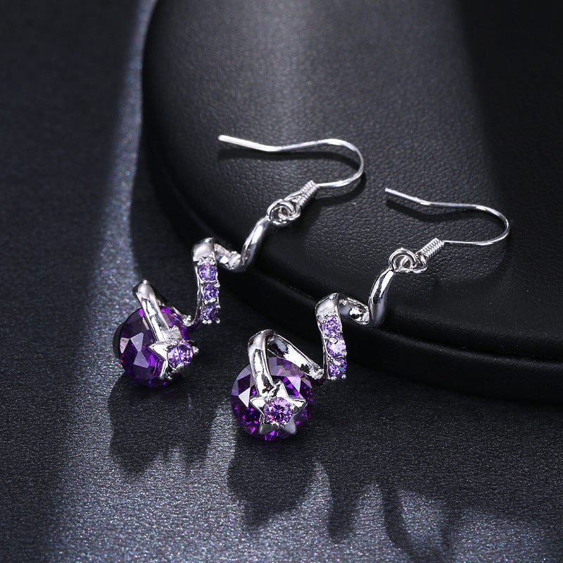 Spiral Zircon Earrings - Glöd of Sweden
