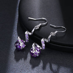 Spiral Zircon Earrings - Glöd of Sweden