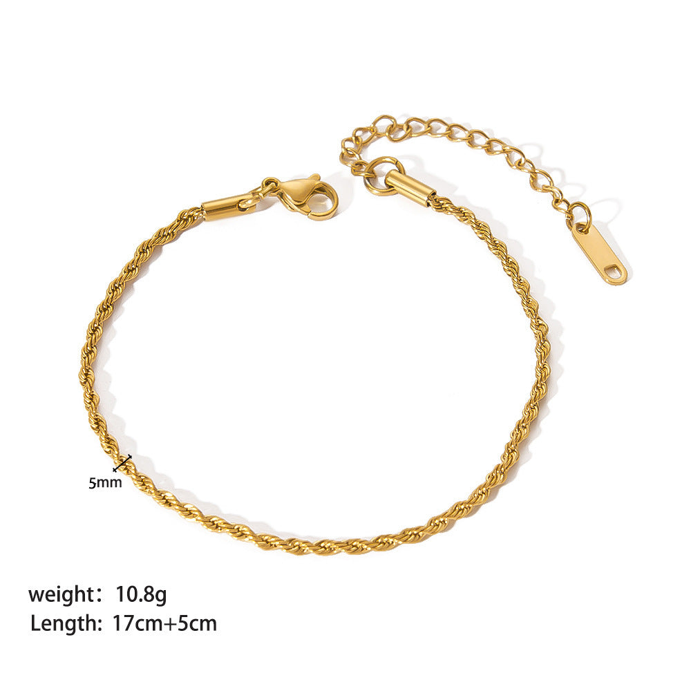 Weight & Length of Gold-Plated Stainless Steel Bracelet - Glöd of Sweden