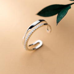 Sterling Silver Diamond Ring - Glöd of Sweden