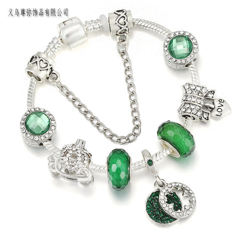 Beaded Bracelet Women's Clover Pendant Charm