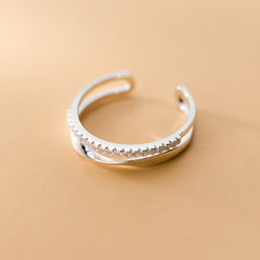 Sterling Silver Diamond Ring - Glöd of Sweden