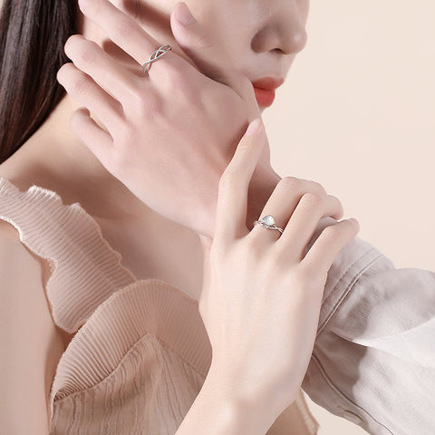 Adjustable Sterling Silver Couple Rings - Glöd of Sweden