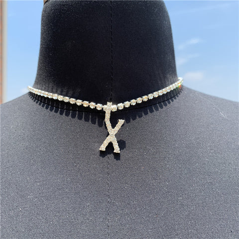 Personalized X-Letter Necklace Temperament Simple Snake Bone Chain - Glöd of Sweden