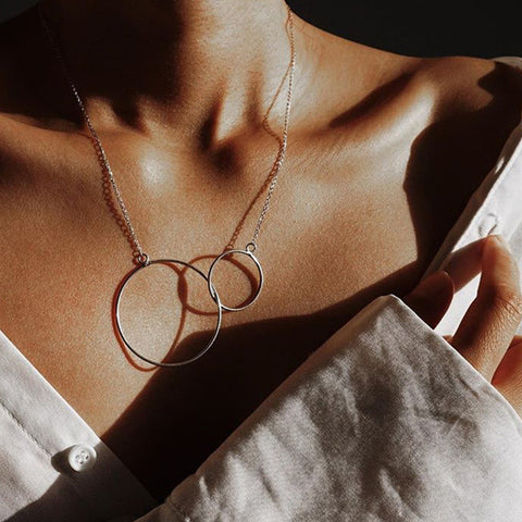 Women’s Elegant Geometric Chain Necklace - Glöd of Sweden